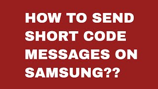 How to send short code Message on Android 8.0