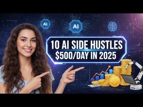 10 AI Side Hustles to Make $500/Day in 2025 #money #finance #investing