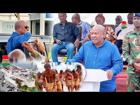 President Mahama visits Cape Coast Castle as his Resetting Ghana tour arrives in the Central Region.