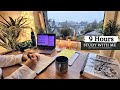 9 HOUR STUDY WITH ME At RAINY DAY Background Noise Rain 10 Min Break No Music Study With Merve
