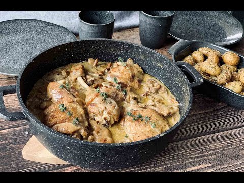 Poulet à la sauce forestière aux champignons 🍄 un pur délice