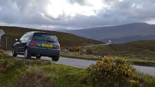 Driving Scotland. Car drive from Durness to Ullapool (Sutherland to