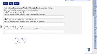 Col. Alg. 1.5 Webwork HW Help