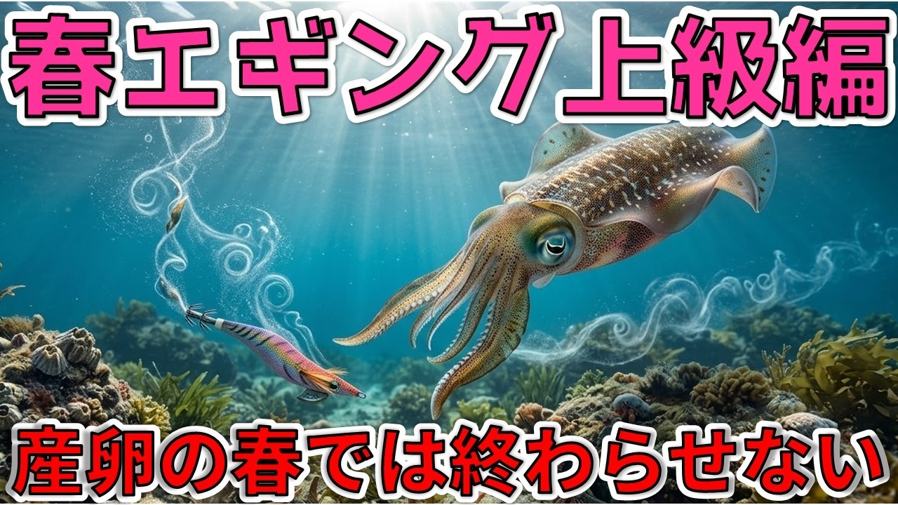 【春エギング上級編】産卵の仕組み・海の物理・イカの視覚・ライン力学から春アオリを読み解く