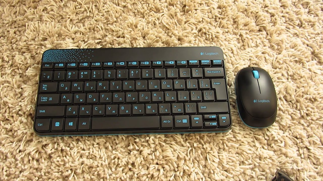 Беспроводной комплект Logitech MK240 Black, черный+желтый рисунок (клавиатура + мышь), 920-008213
