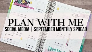 Plan with Me | Social Media Planner | September 2020 | #plumpaperplanner
