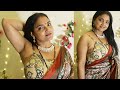 Low Hip Saree Draping Style With Silk Cotton Saree With Pure Cotton Blouse Saree Fashion