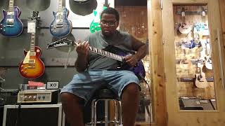 Video thumbnail for Playing a Jackson X Series Soloist SL5X electric guitar at Guitar Center in Las Vegas, NV by Christian Phifer