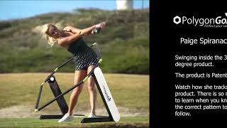 Paige Spiranac Slow Motion Golf Swing inside the PolygonGolf Swing Trainer