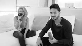 Shakira &amp; Maluma singing &quot;Trap&quot; in the studio