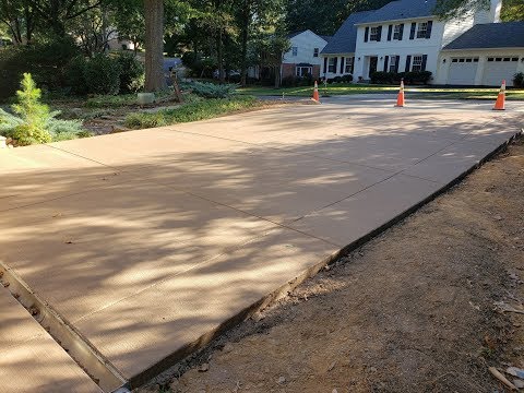 Integral Color Concrete Driveway and VDOT Apron Vienna, VA