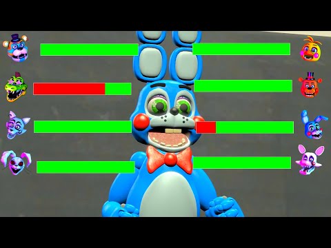 [SFM FNaF] Security Breach vs FNAF WITH Healthbars