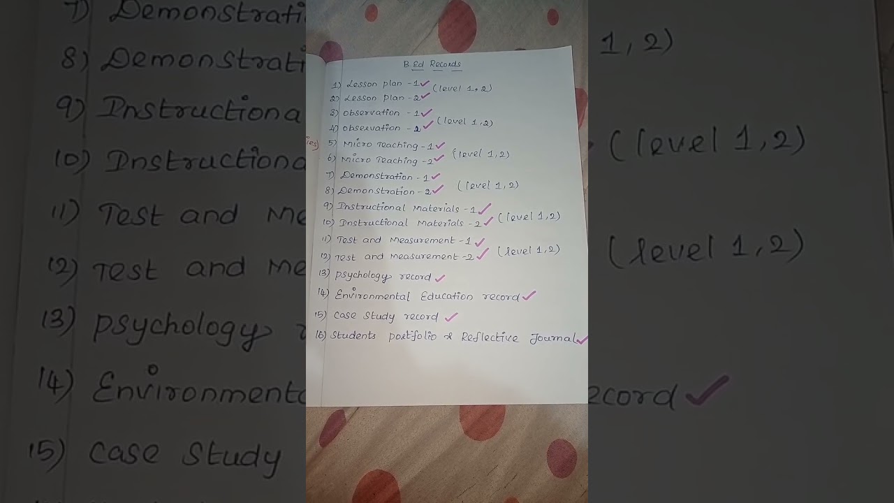 B.Ed Records details 🌟