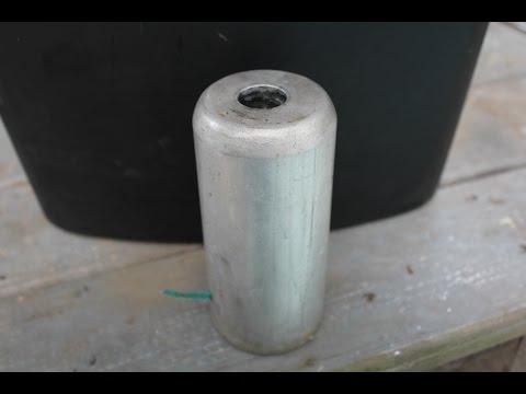 Aluminum cannon made from 3'' x 6''solid round and drilled.