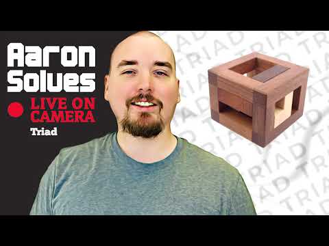 Aaron Solves Live - Triad Wood Puzzle from Pelikan
