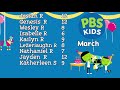 Jax PBS Kids Club March Birthdays 2023
