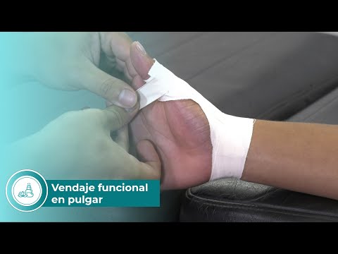 Functional bandage on thumb