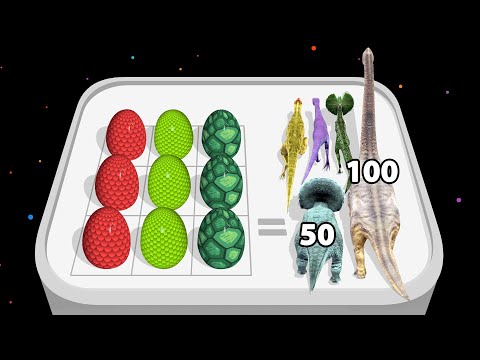 DINO MERGE RUN 3D - Dinosaur Evolution Run Max Level Dinosaurs Gameplay