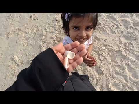 Adiva's 1st beach visit||Al mamzar beach||UAE beach#uae ##dubai @aafreenparvez3173