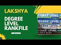 Lakshya Degree Level Rankfile Review