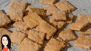 Make Your Own Golden Flax Seed Crackers - Easy Vegan Baking Recipe!