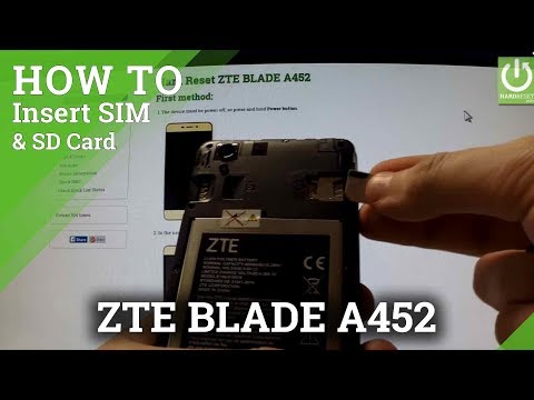 ZTE BLADE A452 - How to Insert SIM card and Micro SD card in ZTE