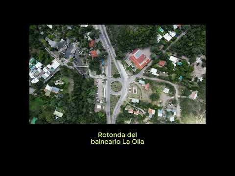RP20: rotonda del balneario La Olla, El Volcán