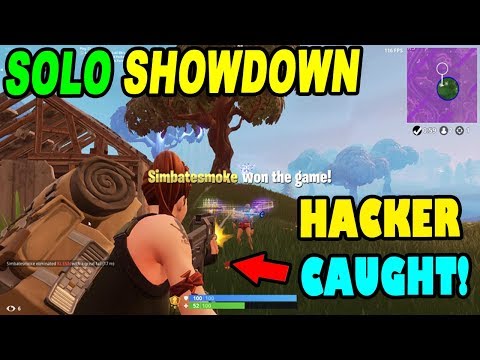 Fortnite CHEATER TRIES TO WIN SOLO SHOWDOWN AND GETS CAUGHT! (Battle Royale)