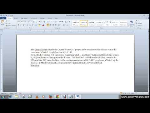 Microsoft Office Word 2010 Minimize and Maximize the Ribbon