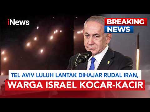 HUJAN RUDAL IRAN HANCURKAN TEL AVIV! Warga Israel Kocar-kacir hingga Tiarap di Jalan | BREAKING NEWS