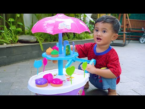 NANGIS KEJER 😭 AZAM BELI MAINAN GEROBAK ES KRIM