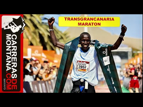 TRANSGRANCANARIA MARATON: VIDEORESUMEN SALIDA A META. Oro Robert Pkemboi y Jennifer Lichtner.