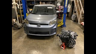 2012 SCION xB ENGINE REPLACEMENT. 2AZ MISFIRE DIAGNOSIS.