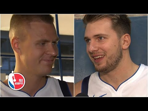 Kristaps Porzingis wanted to come back early to play with Luka Doncic | 2019 NBA Media Day