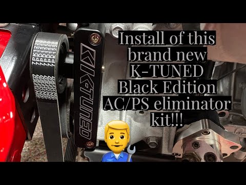 Full install of the NEW K-TUNED AC/PS ELIMINATOR KIT! (BLACK)