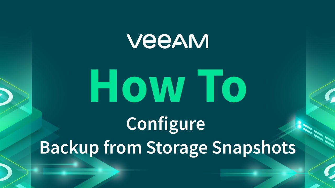 How to configure Backup from Storage Snapshots  video