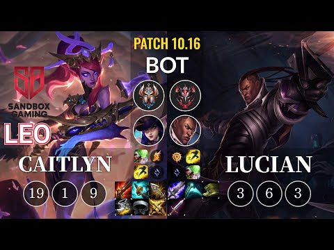 SB Leo Caitlyn vs Lucian Bot - KR Patch 10.16