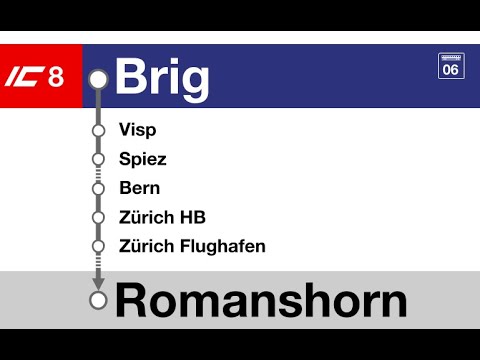 SBB Ansagen » IC8 Brig — Romanshorn (2023) | SLBahnen