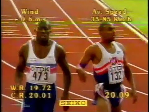 Michael  Marsh  vs  Frankie  Fredericks  vs  John  Regis  200m ( Semi 1993 World  Championships )