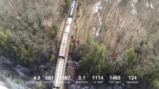 preview picture of video 'DJI Phantom: Portageville Trestle With Train'