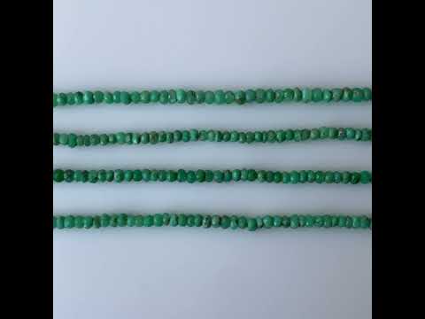 Chrysoprase Faceted Rondelle Beads