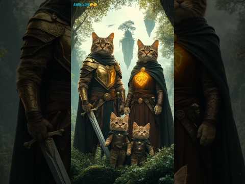 बिल्ली परिवारों की शाही दुनिया 💞🤩अलग-अलग युग और अंदाज #youtubeshorts #cat #cartoon
