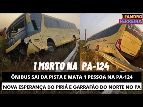 PA124 Homem morre esm4gad0 após ônibus tombar entre Nova Esperança do Piriá e Garrafão do Norte  PA