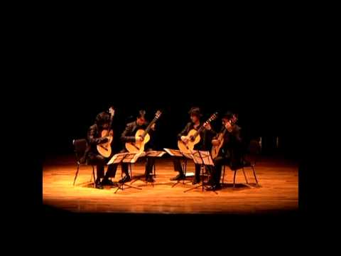 Tetraktys Guitar Quartet Contrapunctus I  J. S. Bach  Sala Carlos Chávez CCU