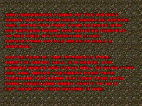 DOOM 2 Hell on Earth final boss + ending + real final boss