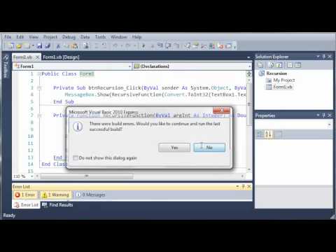 Visual Basic Tutorial 139 Recursion
