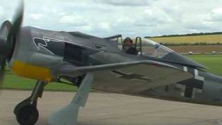 preview picture of video 'Duxford  Focke Wulf 190 and Messerschmitt 109 WW2 Fighter'