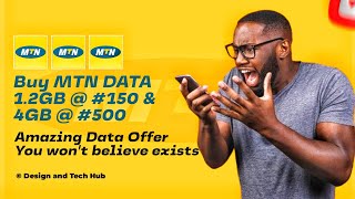 New MTN Data Cheat - How to get MTN 1.2GB For #150 and 4GB for #500 || Cheapest Data Trick