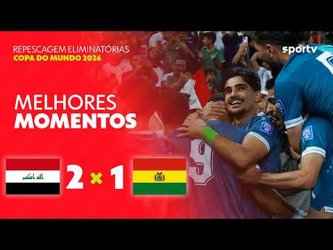 Gols e lances de Iraque x Bolívia
