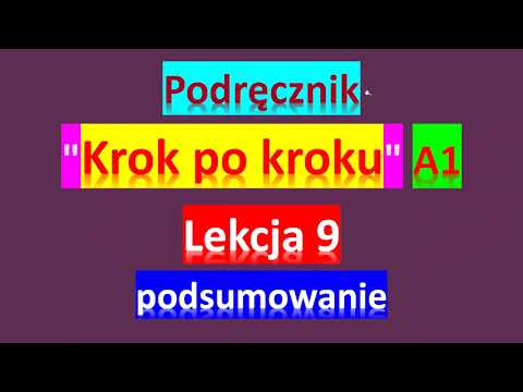 Krok po kroku A1. Урок 9, часть 4. Польский язык. Język polski.